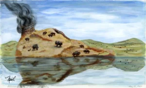 Official 2026 Oklahoma Landrun painting by Nicola Leonard-Beeson